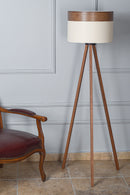 DC Lights Aledrez – Vloerlamp – Bruin / Wit – Driepoot – 142 CM
