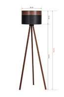 DC Lights Aledrez – Vloerlamp –Bruin / Zwart – Driepoot – 142 CM