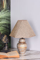 ( Pre Order ) DC Lights Boltu Tafellamp - Keramiek / Goud / Grijs - 45cm x 28cm - Handgemaakt - INCLUSIEF Lichtbron