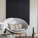 Valley Akoestische Houten Wandpaneel Coal | 60x280cm per stuk |