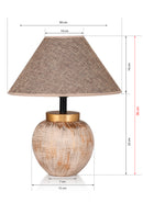 ( Pre Order ) DC Lights Neru Tafellamp - Keramiek / Creme - 38cm x 30cm - Handgemaakt - INCLUSIEF Lichtbron