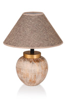 ( Pre Order ) DC Lights Neru Tafellamp - Keramiek / Creme - 38cm x 30cm - Handgemaakt - INCLUSIEF Lichtbron